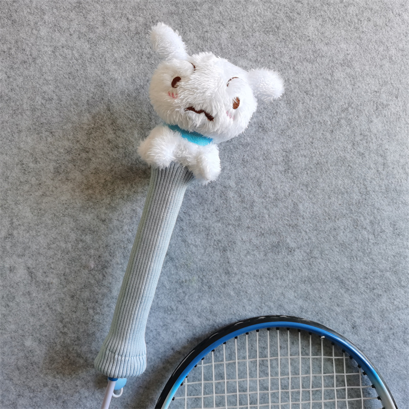 Badminton Anime - White Dog Badminton Racket Handle Cover