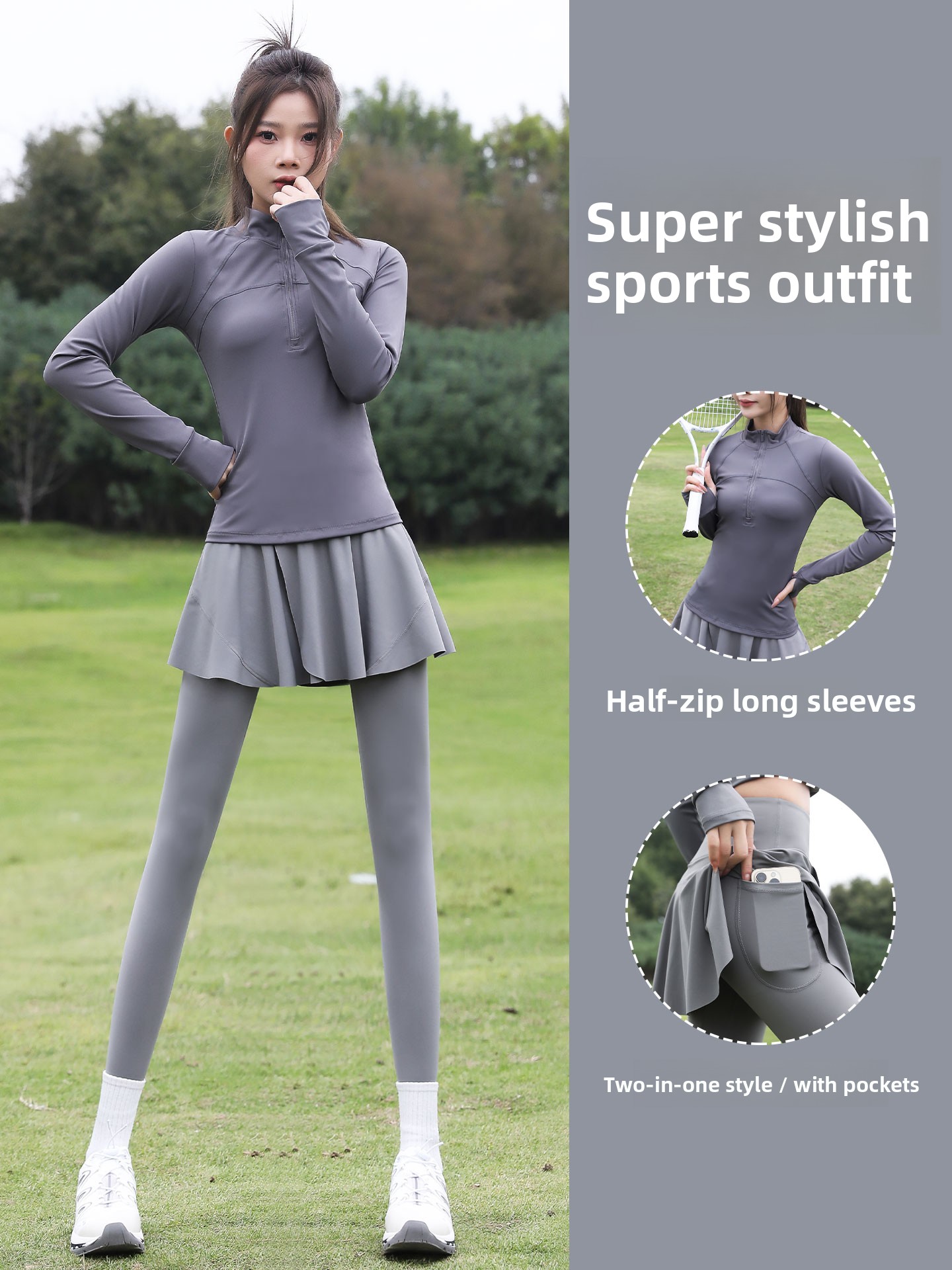 Girls Fitn Clothing Set Long S - đánh giá và giá Badminton Online